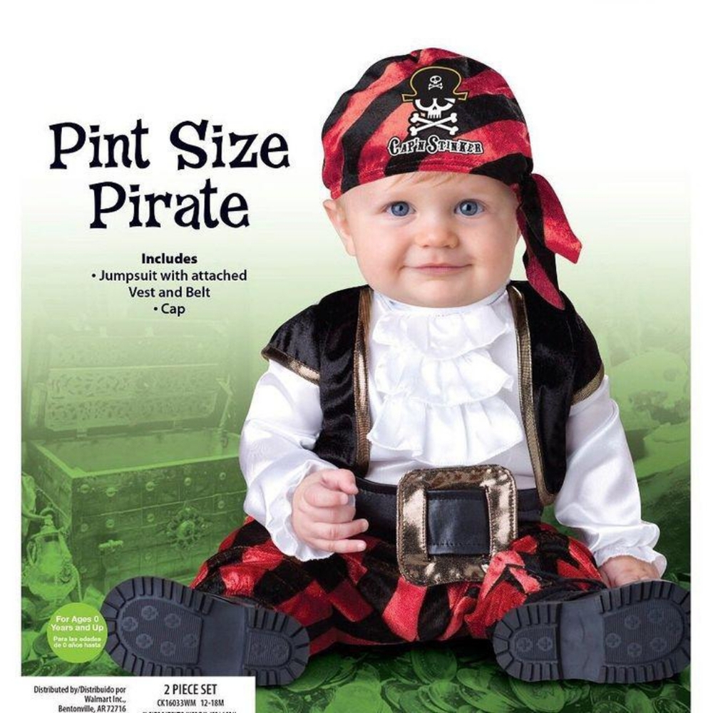 Pint Size Pirate Halloween Costume 12-18 months